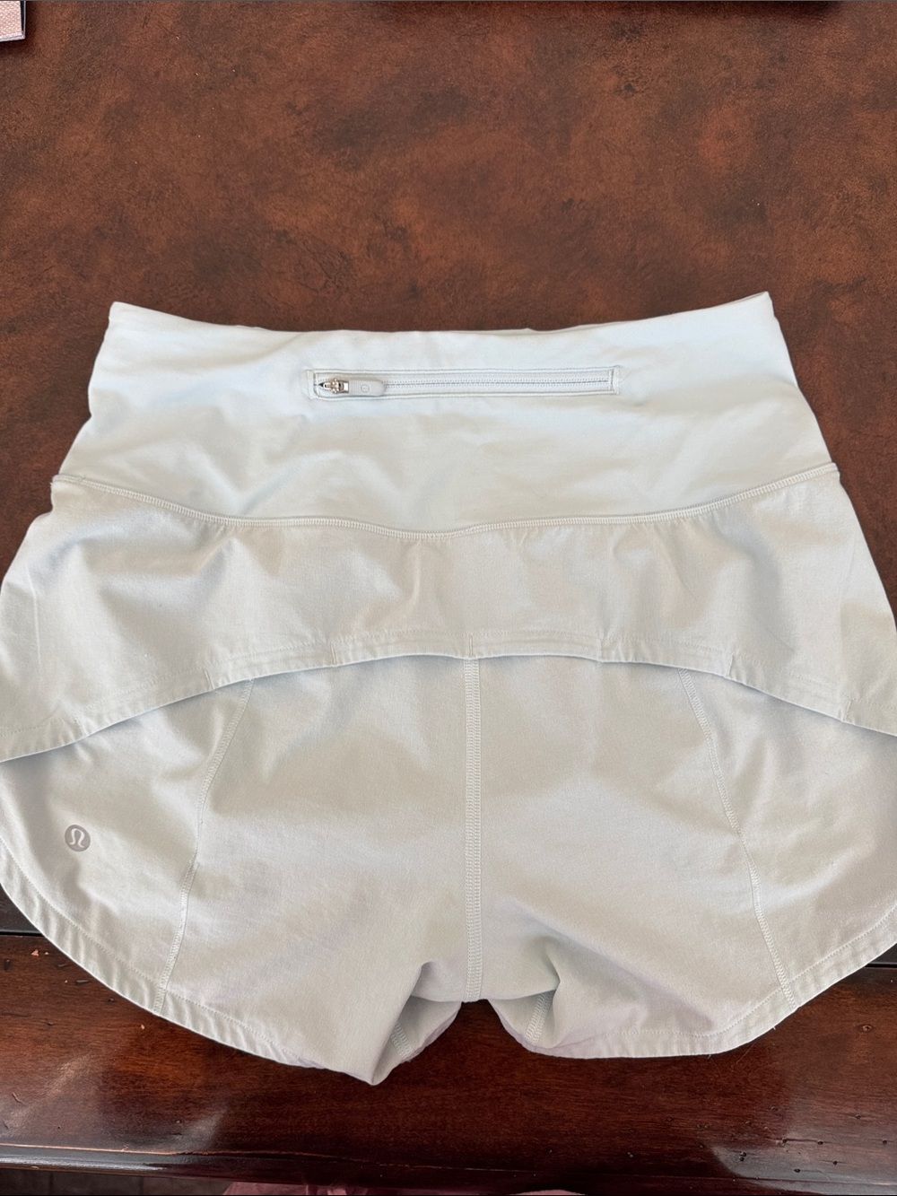lululemon athletica Women’s Light Blue Athletic Skort with Back Zip Pocket